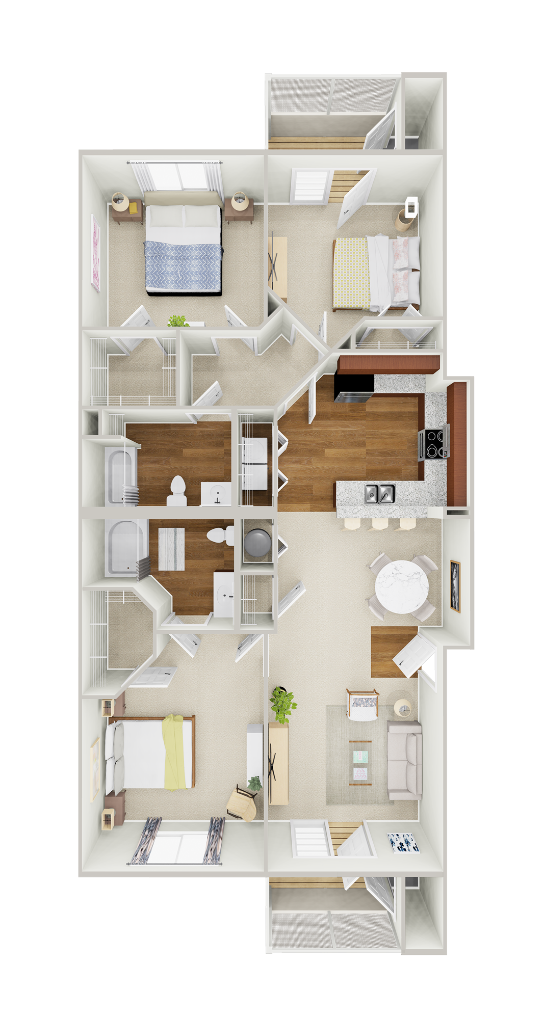 3 Bedroom Floor Plan 3